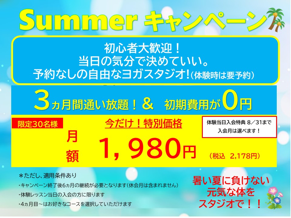 夏のキャンペーン